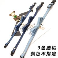 随机一个 XS(4斤以内) 宠物项圈饰品潮牌可调节可爱牛仔色猫狗项圈珍珠铃铛吊坠布艺脖圈