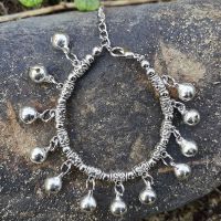 12个铃铛的手链链长约15厘米_随机发个坏的 加大码手链脚链复古 胖款铃铛手链女 手链脚链子中国风另配加长链