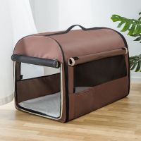 咖啡色 1号(建议体重8斤) 狗窝四季通用大型犬狗屋车载狗笼夏天凉窝房子型户外帐篷宠物用品
