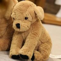 颜色如图 35厘米棕色拉布拉多[蹲着无舌头] 毛绒小狗熊玩具哈士奇拉布拉多公仔超萌可爱女生床上睡觉陪睡抱枕