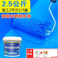 蓝色水池专用(国标) 2.5公斤施工2.5平方米+工具 饮用水池鱼池游泳池防水漆防水涂料胶房顶卫生间防水屋顶补漏材料