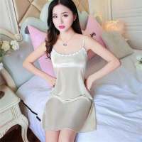 性感高级感吊带66666 M码[建议75-100斤] 吊带睡衣女夏性感女士冰丝网纱两件套装宽松仿真丝可外穿夏天睡裙