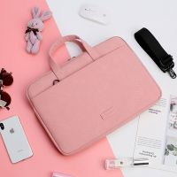 粉色 12寸 手提电脑包适用联想戴尔15.6寸华为小米13.3寸14寸单肩包笔记本包