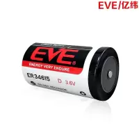 裸电池 锂能ER34615 D型1号3.6V水表电池流量表可配带插头天然气