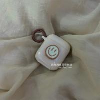 Airpods 1/2代 咖色笑脸+棕色环 秋冬咖色笑脸苹果耳机套Airpods1/2代软壳简约风pro3代防摔