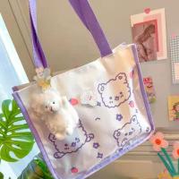 三只小熊[普通面料] 单包 ins潮少女心可爱卡通小熊单肩包帆布包女学生布袋包百搭创意布包