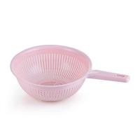 北欧粉(1件) 加厚加大小麦秸秆淘米神器厨房用品洗米盆家用洗菜筛沥水篮水果盆