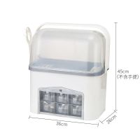 珍珠白 厨房带盖调味罐套装组合装置物架轻奢烧烤油瓶密封家用防潮大容量