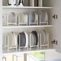白色大号L(买2送1) 配防滑条 橱柜碗碟架餐盘餐具收纳架盘子架碟子架碟架碗架沥水架厨房置物架
