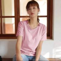 豆沙粉 短袖 M 带胸垫睡衣女夏季套上衣短裤两件套内衣女小胸专用外穿内穿家居服