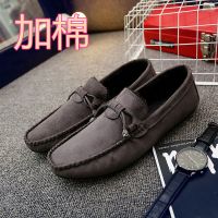 K60灰(棉鞋) 42 秋豆豆鞋男社会小伙懒人一脚蹬乐福鞋帆布鞋子男鞋休闲鞋韩版棉鞋