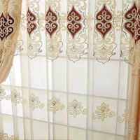 单独纱帘(拍下备注颜色) 1.0m宽*2.7m高[打孔1片] 客厅窗帘成品欧式黄色豪华棉麻餐厅阳台卧室遮阳全遮光布隔热防