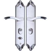 镀锌铁防盗锁 防盗锁不锈钢防盗门锁套装锁具家用锁大门锁体把手通用型C级锁心