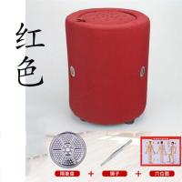 红色亚麻 40高蒲团 加高蒲团坐垫艾灸仪器家用熏蒸多功能艾灸盒妇科全身腰宫寒艾灸柱