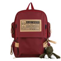 红色 不加挂件 男潮初中生双肩包大学生大容量书包时尚潮流青少年休闲电脑男背包