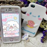 下午茶大耳狗卡通膜 4/4S 苹果4S卡通钢化膜iPhone5S手机彩膜6PLUS浮雕全屏玉桂狗78P不碎边