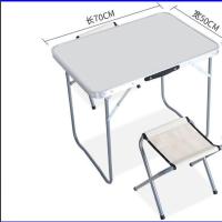 特价7050白色折叠桌 无凳 加固双杆超小折叠桌简易摆摊组装车载桌子户外野餐折叠便携式