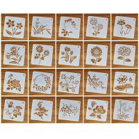 1-20号(共20张) 儿童镂空画模板绘画工具diy相册花边尺手账小学生手抄报画画神器