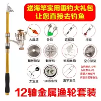 12轴4000金属轮套装+大礼包 2.1米 海竿套装全套钓鱼竿抛杆特价碳素海杆超硬抛竿远投竿甩竿海钓竿
