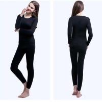 魅力黑裤子 薄款 M 建议80-95斤 冬季保暖内衣女加绒加厚套装秋衣秋裤打底圆领紧身大码弹力毛衫