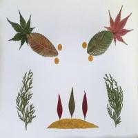 A4材料包(小双鱼) 树叶手工贴画成品小学生幼儿园儿童diy材料包真创意秋天植物标本