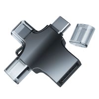 外接U盘/鼠标/键盘/读卡器[黑色] 苹果/Typec/安卓[三合一] OTG转接头三合一手机U盘转换器多功能USB3.