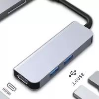 3合1(HDMI+USB) Type-C扩展坞适用于苹果MacBook pro拓展坞M1笔记本Air转换器HDMI