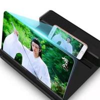 黑[自带蓝牙音响*超高清镜片] 戫-12寸[横屏*单用*小屏] [横竖屏自带音响]手机屏幕放大器20寸大屏超高清蓝光投影