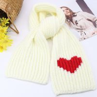 奶白+大红(非成品) 三团+爱心用量线(织好后约1.5米) 情人棉手工爱心围巾材料包diy编织送男友女自织围巾毛线团粗毛