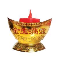 一份1对 电子蜡烛1对 led电池款电子蜡烛台供佛供观音菩萨供财神爷关公长明灯仿真家用