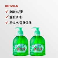 绿茶洗手液500ml*2 家用绿茶洗手液500ml*2瓶 温和清洁手部不紧绷留香型洗手液