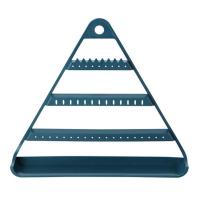 深蓝色 三角耳环架创意饰品展示架 家用桌面耳饰收纳架项链首饰架