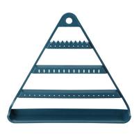 深蓝色 三角耳环架创意饰品展示架 家用桌面耳饰收纳架项链首饰架