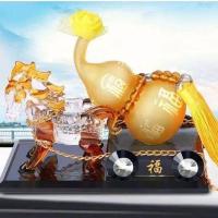 福禄双全(黄马葫芦+黄花) 车载香水座式汽车香水摆件创意马车车内饰品摆件车用车上装饰用品