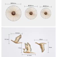 大雁上1只 创意轻奢客厅沙发背景墙面软装饰品立体创意欧式铁艺金属壁饰挂件