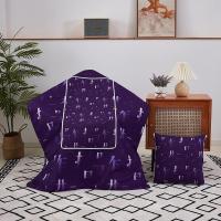 新全印字体 40cm打开100*150 抱枕被子两用靠枕办公室午睡枕头沙发汽车用靠垫折叠空调被大号