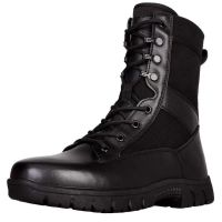 [普通款]黑色高帮靴YQ 36 超轻登山鞋男靴子户外透气工装靴减震保安鞋马丁靴网靴雪地高帮鞋