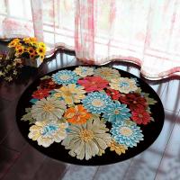 1811-圆17 直径60cm 圆形潮牌卡通儿童卧室少女耐脏床边地毯衣帽间客厅吊篮垫转椅地垫