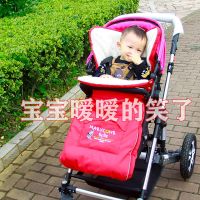 二代豪华红色三合一睡袋 送4个固定扣 儿童宝宝推车婴儿车睡袋脚套保暖加厚通用防风防雨