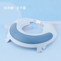 王子蓝[全包围软胶] 第六代浴帽吉祥鹿[防回流/护耳护眼] 宝宝洗头发神器防水护耳硅胶儿童洗头帽婴儿浴帽小孩洗澡洗发帽子