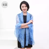 宝蓝 春秋薄款丝巾女百搭多功能海边超大沙滩巾夏防晒披肩长款纱巾围巾