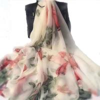 图1 上海苏杭丝绸真丝围巾大围巾春秋冬薄款女围巾百搭真丝巾披肩围脖