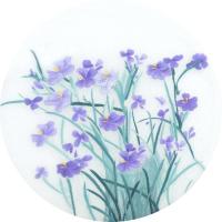 兰花1 苏州刺绣diy套件初学 手工双面绣扇子团扇材料包有痕迹图有指导群