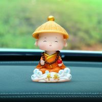 [祥云摇头款]平安和尚 车内饰品摆件车载香水创意中控台摇头公仔小和尚汽车装饰用男高档