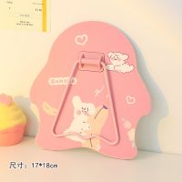 粉底白熊香蕉 无规格 ins风不规则镜子学生女可爱创意宿舍家用便携折叠桌面玻璃化妆镜