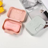 北欧绿 香皂盒免打孔家用可爱带盖皂盒学生宿舍澡堂用便携式旅行肥皂盒子