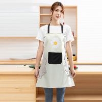 臧青不加绒小雏菊(90-135 罩衣女成人冬季加绒加厚防水防油外穿厨房围裙长袖时尚外套工作服