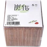 高温消毒无硫无异味 2000支盒装 家用高档双头单头炭化一次性尖细盒装牙签清洁剔牙神器环保卫生