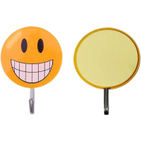 10个可爱笑脸 挂钩贴墙上强力粘钩粘墙面免打孔卫生间厨房宿舍多功能强力