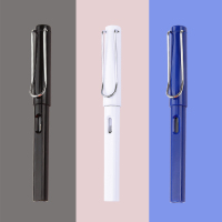 3支装-黑白蓝 0.38mm 仅钢笔无墨囊 明尖 钢笔3-6年级学生用初学者儿童专用特细0.38EF可擦蓝色可擦墨囊正姿